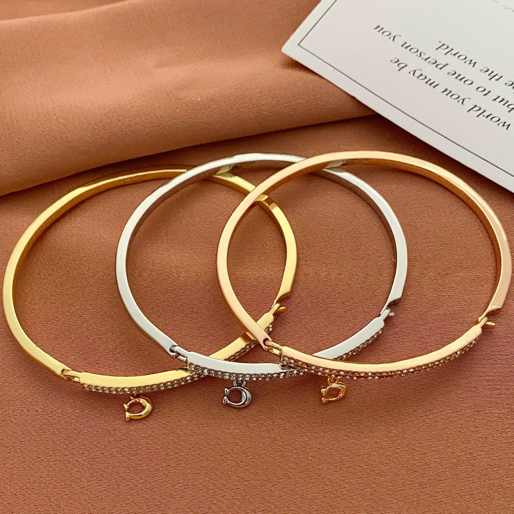 Tory Burch Modern Rhinestone Letter Bracelet